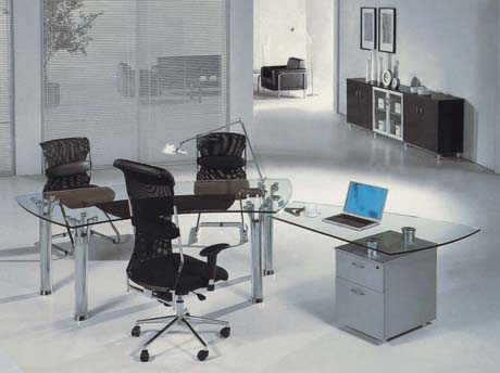 Office Desk|Glass Executive Desk|Office Furniture|Glass Executive Desk|玻璃班台|玻璃办公桌|玻璃办公台 CG-BLBT-12