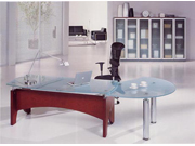 Glass Executive Desk CG-BLBT-23